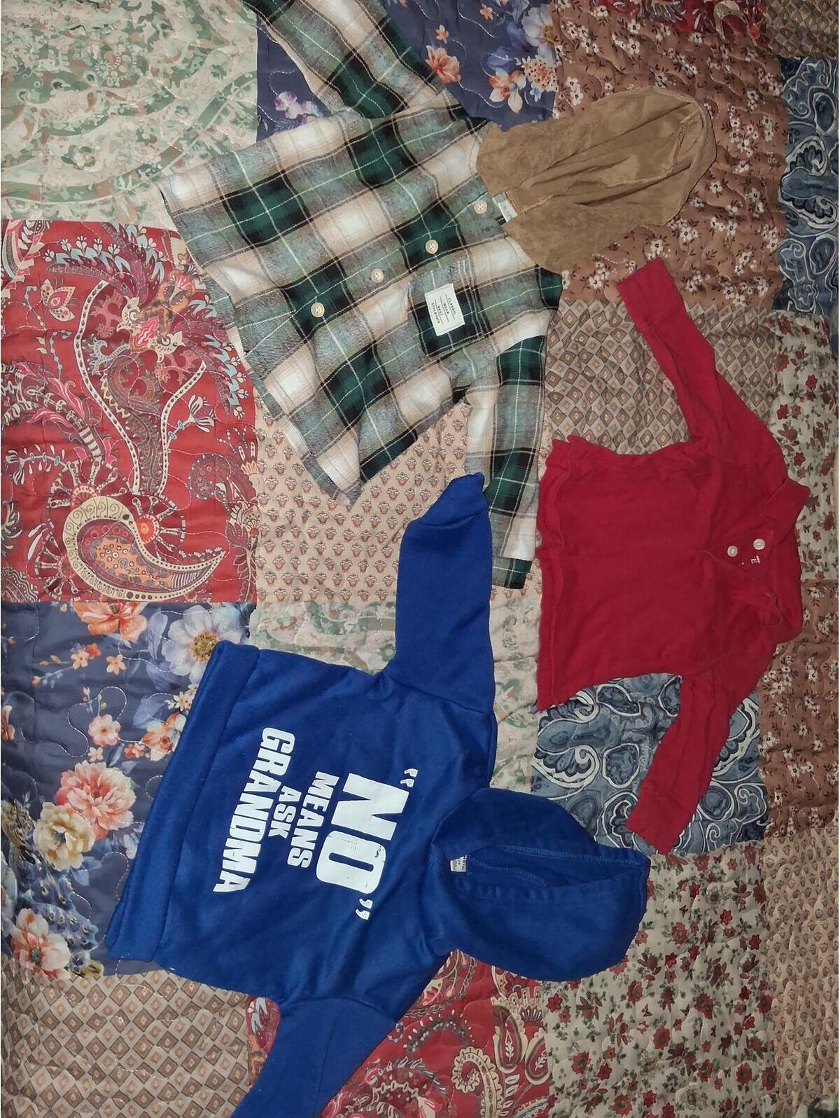 Baby 3-Piece Hoodie, Shirt And Button Up Shirt With Hood Set Size 9-12 Months